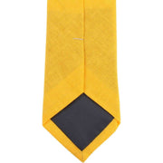 Knightsbridge Neckwear Plain Cotton Skinny Tie - Mustard Yellow