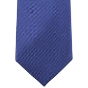 Knightsbridge Neckwear Plain Diagonal Ribbed Tie - Deep Blue