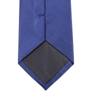 Knightsbridge Neckwear Plain Diagonal Ribbed Tie - Deep Blue