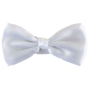 Knightsbridge Neckwear Plain Polyester Bow Tie - White