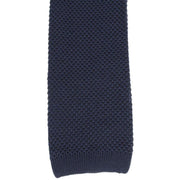 Knightsbridge Neckwear Plain Silk Knitted Tie - Navy