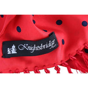 Knightsbridge Neckwear Polka Dot Aviator Silk Scarf - Red/Black
