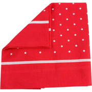 Knightsbridge Neckwear Polka Dot Border Cotton Neckerchief - Red/White