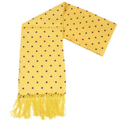 Knightsbridge Neckwear Polka Dot Dress Scarf - Yellow/Navy