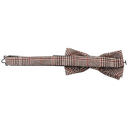 Knightsbridge Neckwear Price of Wales Checked Bow Tie - Brown/Red