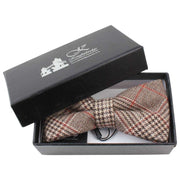Knightsbridge Neckwear Price of Wales Checked Bow Tie - Brown/Red