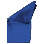 Knightsbridge Neckwear Ribbed Silk Pocket Square - Blue