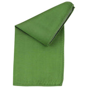 Knightsbridge Neckwear Ribbed Silk Pocket Square - Olive Green