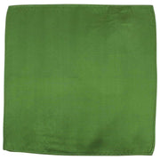 Knightsbridge Neckwear Ribbed Silk Pocket Square - Olive Green