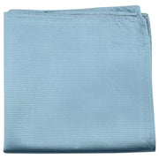 Knightsbridge Neckwear Ribbed Silk Pocket Square - Sky Blue