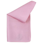Knightsbridge Neckwear Ribbed Silk Pocket Square - Soft Pink