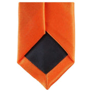 Knightsbridge Neckwear Skinny Polyester Tie - Bright Orange