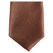 Knightsbridge Neckwear Skinny Polyester Tie - Dark Brown