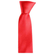 Knightsbridge Neckwear Slim Polyester Tie - Bright Red