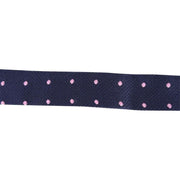 Knightsbridge Neckwear Spots Silk Bow Tie - Navy/Pink