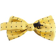 Knightsbridge Neckwear Spots Silk Bow Tie - Yellow/Black