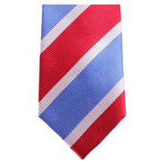 Knightsbridge Neckwear Striped Tie - Blue/Red/White