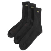 Lacoste Sports High Cut 3 Pack Socks - Black