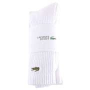 Lacoste Sports High Cut 3 Pack Trainer Socks - White