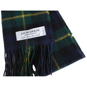 Locharron of Scotland Bowhill Gordon Clan Modern Lambswool Scarf - Navy/Green