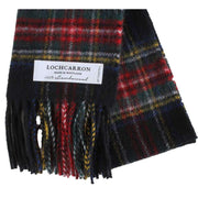 Locharron of Scotland Bowhill Stewart Modern Lambswool Scarf - Black
