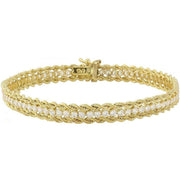 Mark Milton Crystal Rope Bracelet - Gold/Clear
