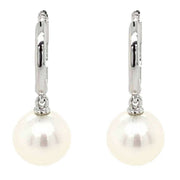 Mark Milton Culture Pearl Huggy Earrings - White Gold/Pearl