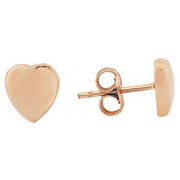 Mark Milton Heart Stud Earrings - Rose Gold