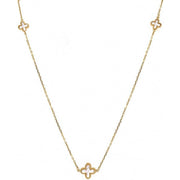 Mark Milton Mother of Pearl Flower Necklace - Gold