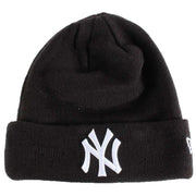 New Era New York Yankees Essential Cuff Beanie - Black/White