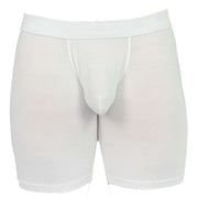 Obviously EliteMan Boxer Brief 6inch Leg - White