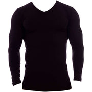 Obviously Essence V-Neck Long Sleeve Undershirt - Black
