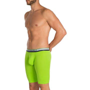 Obviously PrimeMan AnatoMAX Boxer Brief 9inch Leg - Lime Green