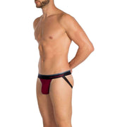 Obviously PrimeMan AnatoMAX Jockstrap - Maroon Burgundy