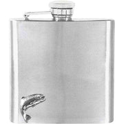 Orton West 6oz Stainless Steel Fish Hip Flask - Silver