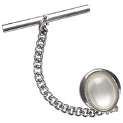 Orton West Mother of Pearl Tie Tac - Silver