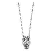 Orton West Owl Pendant - Silver