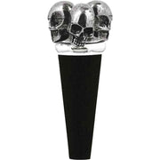 Orton West Poison Skull Bottle Stopper - Silver/Black