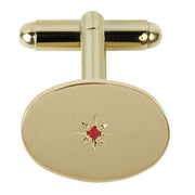 Orton West Ruby Set Cufflinks - Gold