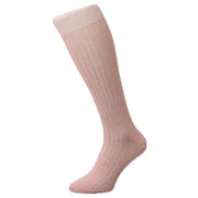 Pantherella Danvers Cotton Fil D'Ecosse Over the Calf Socks - Dusky Pink