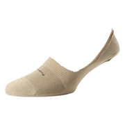Pantherella Footlet Egyptian Cotton Foot Liner Socks - Light Khaki