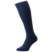 Pantherella Laburnum Merino Wool Over the Calf Socks - Dark Blue