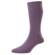 Pantherella Pembrey Sea Island Cotton Socks - Lilac