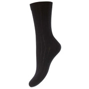Pantherella Rachel Merino Wool Socks - Black