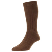 Pantherella Seaford Organic Cotton Socks - Tan Brown
