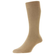 Pantherella Tavener Egyptian Cotton Socks - Light Khaki