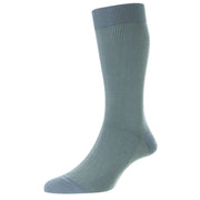 Pantherella Tewkesbury Cotton Fil D'Ecosse Socks - Hazey Blue