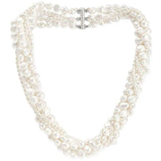 Pearls of the Orient 6 Strand Mixed Freshwater Pearl Necklace - White