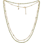 Pearls of the Orient Clara Peridot Double Chain Necklace - Green