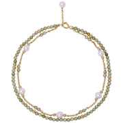 Pearls of the Orient Clara Peridot Fine Double Chain Bracelet - Green